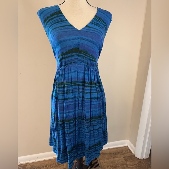Plenty by Tracy Reese casual striped knit sleeveless midi dress SZ SM - Picture 5 of 12